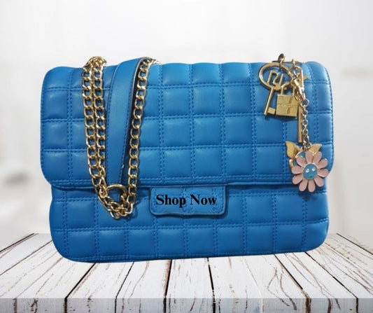 Blue shoulder bag