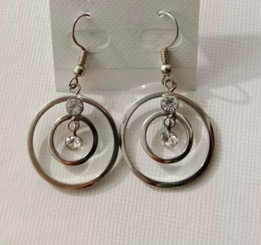 Elegant Rhinestone Hoop Earrings – Timeless Sparkle for Every Occasion